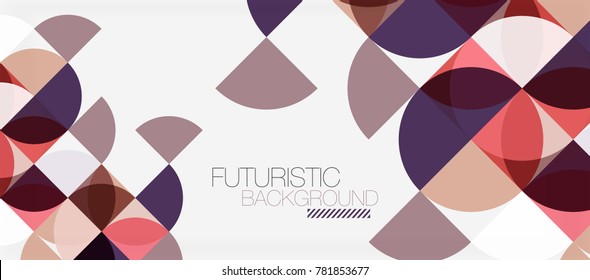 Geometric triangle and circle shape, wide abstract background. Vector modern minimalistic business or technology wallpaper, backdrop for presentation or banner