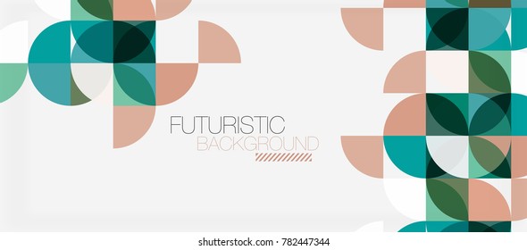 Geometric triangle and circle shape, wide abstract background. Vector modern minimalistic business or technology wallpaper, backdrop for presentation or banner