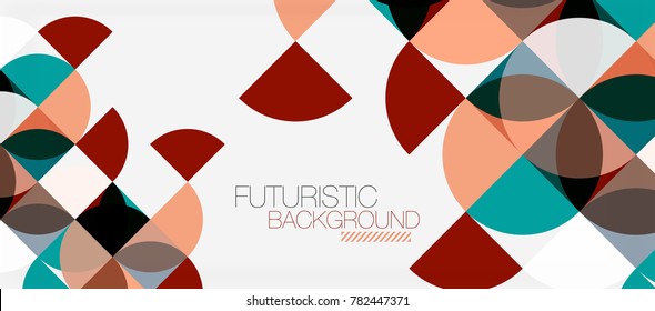 Geometric triangle and circle shape, wide abstract background. Vector modern minimalistic business or technology wallpaper, backdrop for presentation or banner