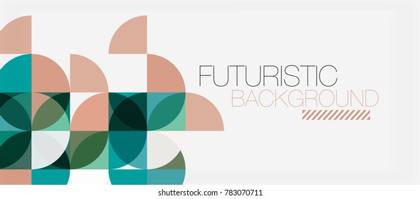 Geometric triangle and circle shape, wide abstract background. Vector modern minimalistic business or technology wallpaper, backdrop for presentation or banner