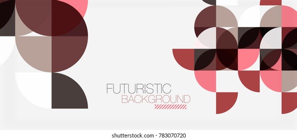Geometric triangle and circle shape, wide abstract background. Vector modern minimalistic business or technology wallpaper, backdrop for presentation or banner