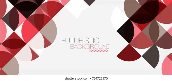 Geometric triangle and circle shape, wide abstract background. Vector modern minimalistic business or technology wallpaper, backdrop for presentation or banner