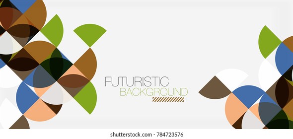Geometric triangle and circle shape, wide abstract background. Vector modern minimalistic business or technology wallpaper, backdrop for presentation or banner