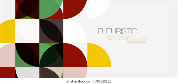 Geometric triangle and circle shape, wide abstract background. Vector modern minimalistic business or technology wallpaper, backdrop for presentation or banner