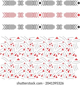 geometric and triangle curve line pattern for background. texture. tile. border. fabric print