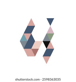 Geometric triangle design for symbols,logo blackguard, texture, textiles, fabric, wallpaper , abstract art, pastel colour and decor.