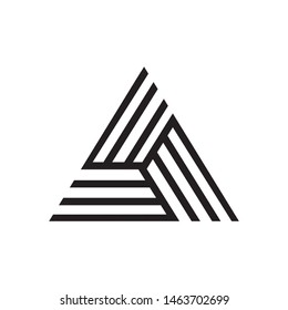 geometric triangle design vector icon