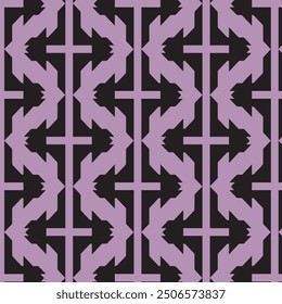 Triángulo geométrico Diamante Cruz Flecha Forma cuadrada Patrón sin fisuras Elegante Fondo de pantalla de impresión simple de alta calidad para textiles Moda de azulejos en negro