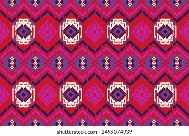 Geometric with triangle ethnic seamless pattern. abstract illustration. design for geometric pattern wallpaper. Tribal ethnic vector texture. Aztec style. Folk embroidery. Indian, Scandinavian, Africa