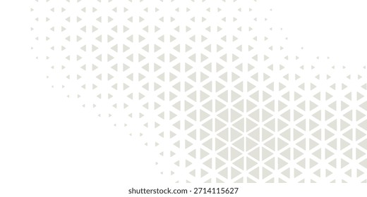 Plano de Fundo de Meio-Tom de Triângulo Geométrico. Vetor de textura de desvanecimento de padrão hexagonal uniforme