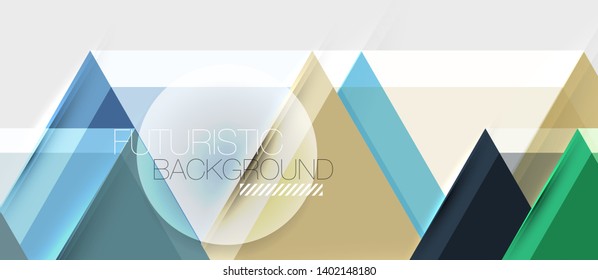 Geometrisches Dreieck und abstrakter sechseckiger Hintergrund, Vektorgrafik
