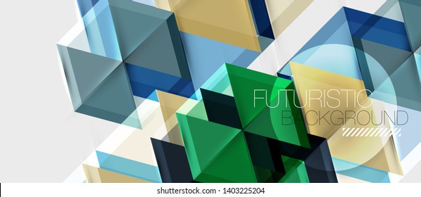 Geometrisches Dreieck und abstrakter sechseckiger Hintergrund, Vektorgrafik