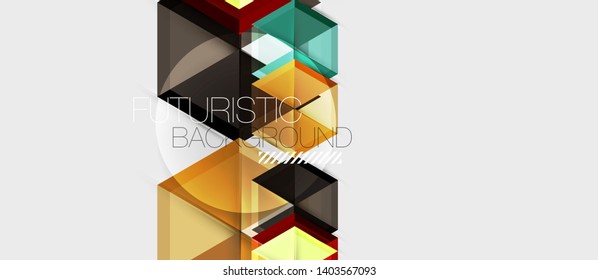 Triángulo geométrico y fondo abstracto hexagonal, ilustración vectorial