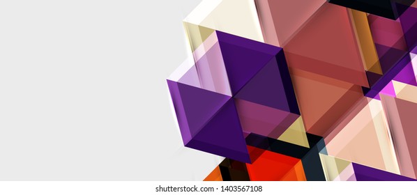 Triángulo geométrico y fondo abstracto hexagonal, ilustración vectorial