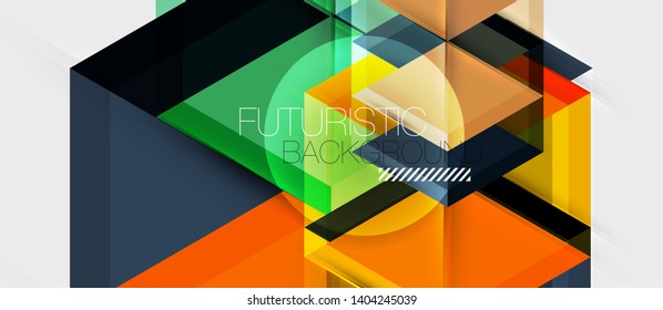 Triángulo geométrico y fondo abstracto hexagonal, ilustración vectorial