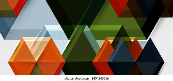 Geometric triangle and hexagon abstract background, vector illustration