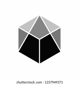 Geometric Triangle Hexagon Cube Box Architecture Interior Business Company Stock Vector Logo Design Template