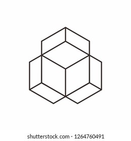 Geometric Triangle Hexagon Cube Business Company Vector Logo Design