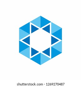 Geometric Triangle Hexagon Diamond Star Business Company Vector Logo Design