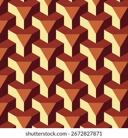 Triângulo geométrico Ilusão Padrão Sem Costura Superfície Repetitiva Têxtil Plano de Fundo Design