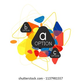 Geometric triangle infographics - workflow layout, diagram, step options, web design, infographics