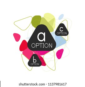 Geometric triangle infographics - workflow layout, diagram, step options, web design, infographics