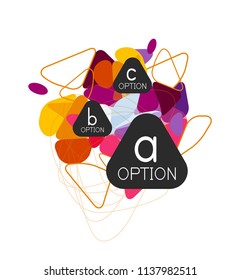 Geometric triangle infographics - workflow layout, diagram, step options, web design, infographics
