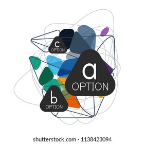 Infografiken des geometrischen Dreiecks - Workflow-Layout, Diagramm, Schrittoptionen, Webdesign, Infografiken