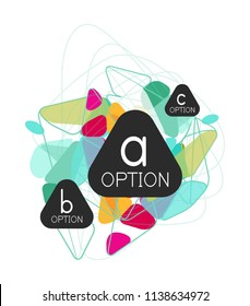 Geometric triangle infographics - workflow layout, diagram, step options, web design, infographics