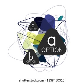 Geometric triangle infographics - workflow layout, diagram, step options, web design, infographics