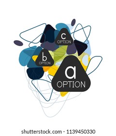 infografías de triángulo geométrico: diseño de flujo de trabajo, diagrama, opciones de paso, diseño web, infografía
