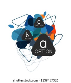 Geometric triangle infographics - workflow layout, diagram, step options, web design, infographics
