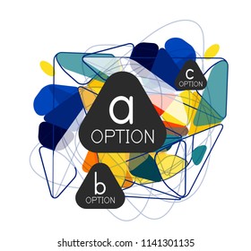 Infografiken des geometrischen Dreiecks - Workflow-Layout, Diagramm, Schrittoptionen, Webdesign, Infografiken