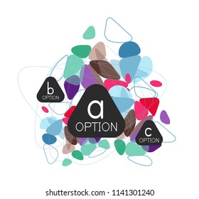Geometric triangle infographics - workflow layout, diagram, step options, web design, infographics