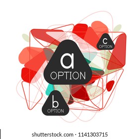 Geometric triangle infographics - workflow layout, diagram, step options, web design, infographics