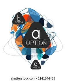 Geometric triangle infographics - workflow layout, diagram, step options, web design, infographics