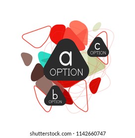 Geometric Triangle Infographics Workflow Layout Diagram Stock Vector ...