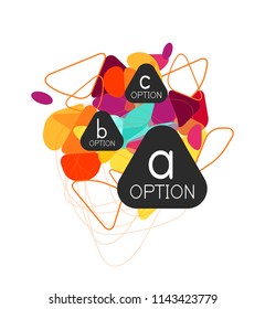 Geometric triangle infographics - workflow layout, diagram, step options, web design, infographics