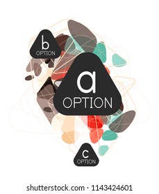 Geometric triangle infographics - workflow layout, diagram, step options, web design, infographics