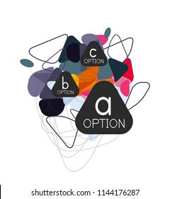 Geometric Triangle Infographics Workflow Layout Diagram Stock Vector ...