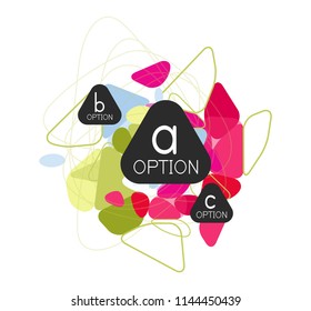 Geometric triangle infographics - workflow layout, diagram, step options, web design, infographics