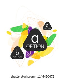 Geometric triangle infographics - workflow layout, diagram, step options, web design, infographics