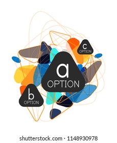 Geometric triangle infographics - workflow layout, diagram, step options, web design, infographics