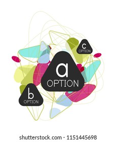 Geometric triangle infographics - workflow layout, diagram, step options, web design, infographics