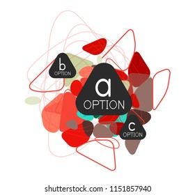 Geometric triangle infographics - workflow layout, diagram, step options, web design, infographics