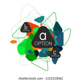 Geometric triangle infographics - workflow layout, diagram, step options, web design, infographics