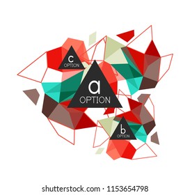 Infografiken des geometrischen Dreiecks - Workflow-Layout, Diagramm, Schrittoptionen, Webdesign, Infografiken