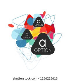 Geometric triangle infographics - workflow layout, diagram, step options, web design, infographics