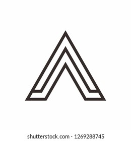 Geometric Triangle Letter A Business Company Vector Logo Design