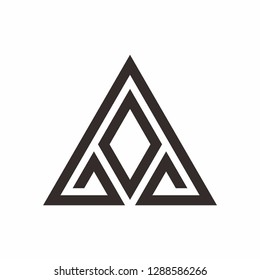 Geometric Triangle Letter A Business Company Vector Logo Design